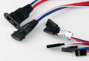 Kabelsatz für 3 Servos MPX 8-pin Hochstrom Stecker System auf Futaba 300mm 22AWG/0,32mm2