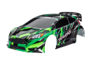 Body, Ford Fiesta ST Rally VXL, green (painted, decals...