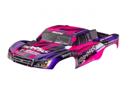Body, Slash 2WD (also fits Slash VXL & Slash 4X4), pink & purple (painted, decals applied) (assembled with fron