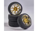 Räderset 1:10 (4) Y-Design2 gold/chrom