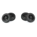 Badlands MX 1.9" All-Terrain Buggy Ti res (4) Mounted on Mach-10 Black 1.9" 12mm Hex Wheels for Typhon GROM 4x4