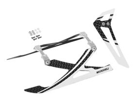 Aluminum/Carbon Fiber Landing Gear w/ Fin (WT) - BLADE 120 S / S2