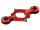 Precision CNC Aluminum Main Blade Grip w/ Titanium Ball (RED) - BLADE 120 S / S2