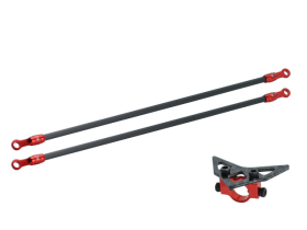 Aluminum/Carbon Fiber Tail Boom Support Mount set (RED) (for MH Main Frame series)