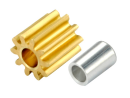 CNC Brass Pinion 10T 0.4M 1.98mm Bore w/ Spacer - BLADE...