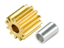 CNC Brass Pinion 12T 0.4M 1.98mm Bore w/ Spacer - BLADE...