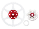 CNC Delrin Main Gear w/ Hub set (RED) - BLADE 130X