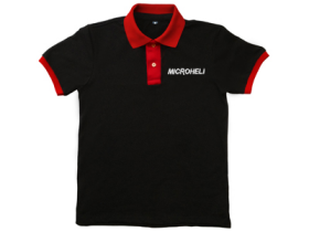 Microheli T-Shirt Black/Red - Size L