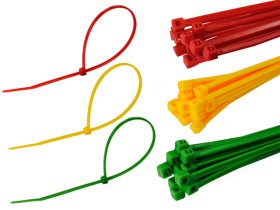 Nylon Cable Tie Wraps 200x2.5mm (GREEN/RED/YELLOW) (30pcs)