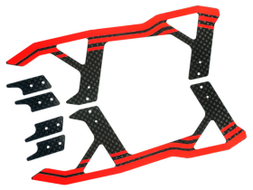 Carbon Fiber Landing Skids (RED) (for MH Landing Gear series Blade 250 CFX/ 270 CFX/ 300 CFX)