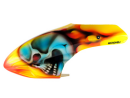 Airbrush Fiberglass Blue Skull Canopy - BLADE 300X