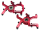 Aluminum Main Shaft Bearing Block w/ Thrust Bearing (RED) - BLADE 360 CFX