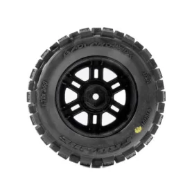 Badlands F/R Tires MTD 12mm Black Spl it Six (2) for ARRMA MINI KRATON