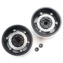 1.9 Aluminum CNC BXC 6 Spoke Beadlock Wheel w/ Brake Rotor 2pcs Black 12 Hex
