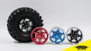 1.9 Aluminum CNC BXC 6 Spoke Beadlock Wheel w/ Brake Rotor 2pcs Black 12 Hex