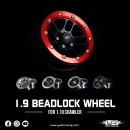 1.9 Aluminum CNC BXC 6 Spoke Beadlock Wheel w/ Brake Rotor 2pcs Black 12 Hex