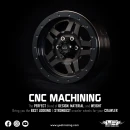 1.9 Aluminum CNC BXC 6 Spoke Beadlock Wheel w/ Brake Rotor 2pcs Black 12 Hex