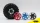 1.9 Aluminum CNC BXC 6 Spoke Beadlock Wheel w/ Brake Rotor 2pcs Black 12 Hex