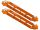 SKY-HERO ANAKIN + Club Racer CNC AL LED Holder/Rear Frame Support (2x) Orange